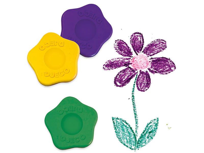 12 crayons fleurs pour les petits - Formes ergonomiques