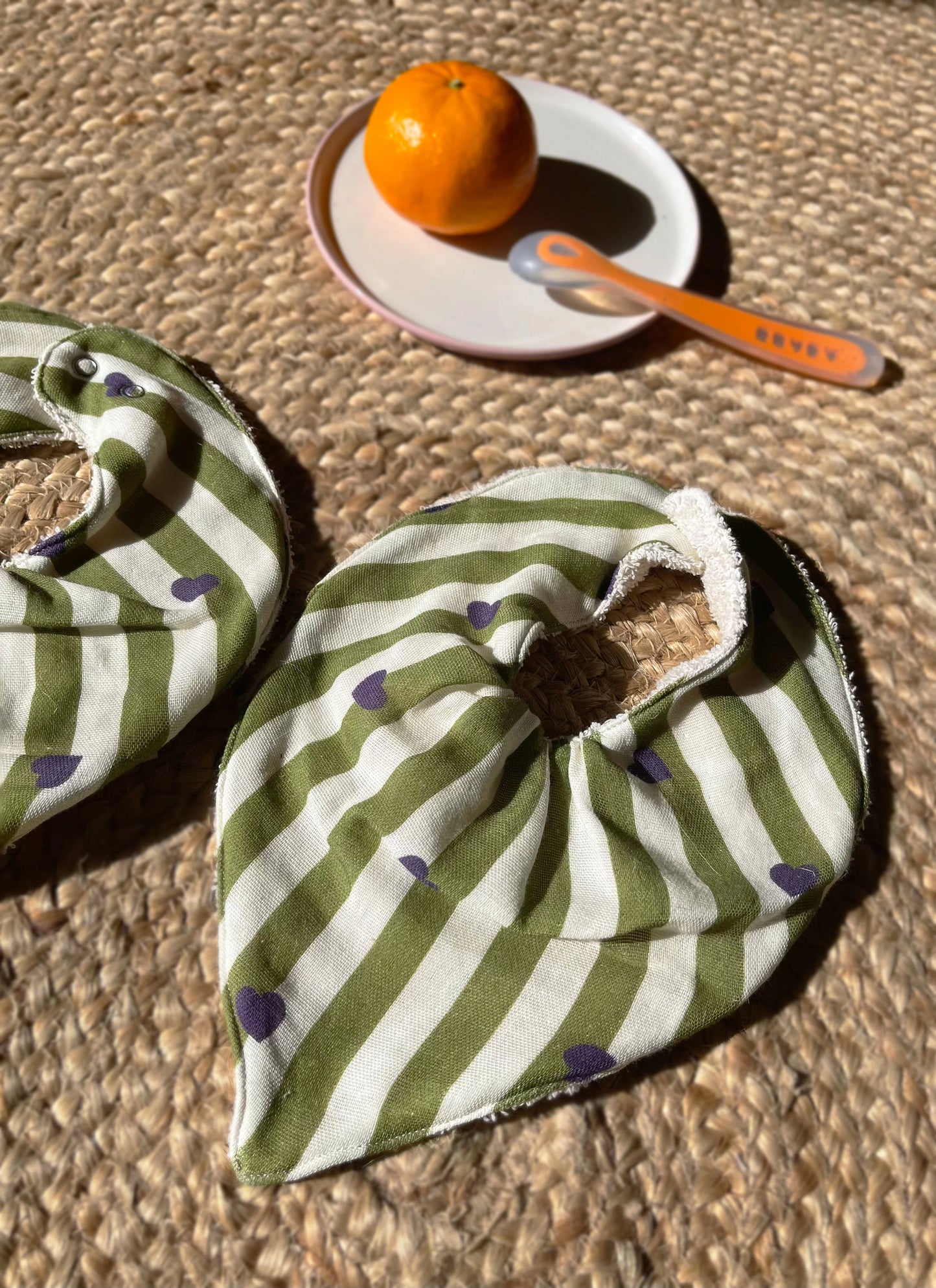Lot de 2 bavoirs bandana Mael - Stripe & Love