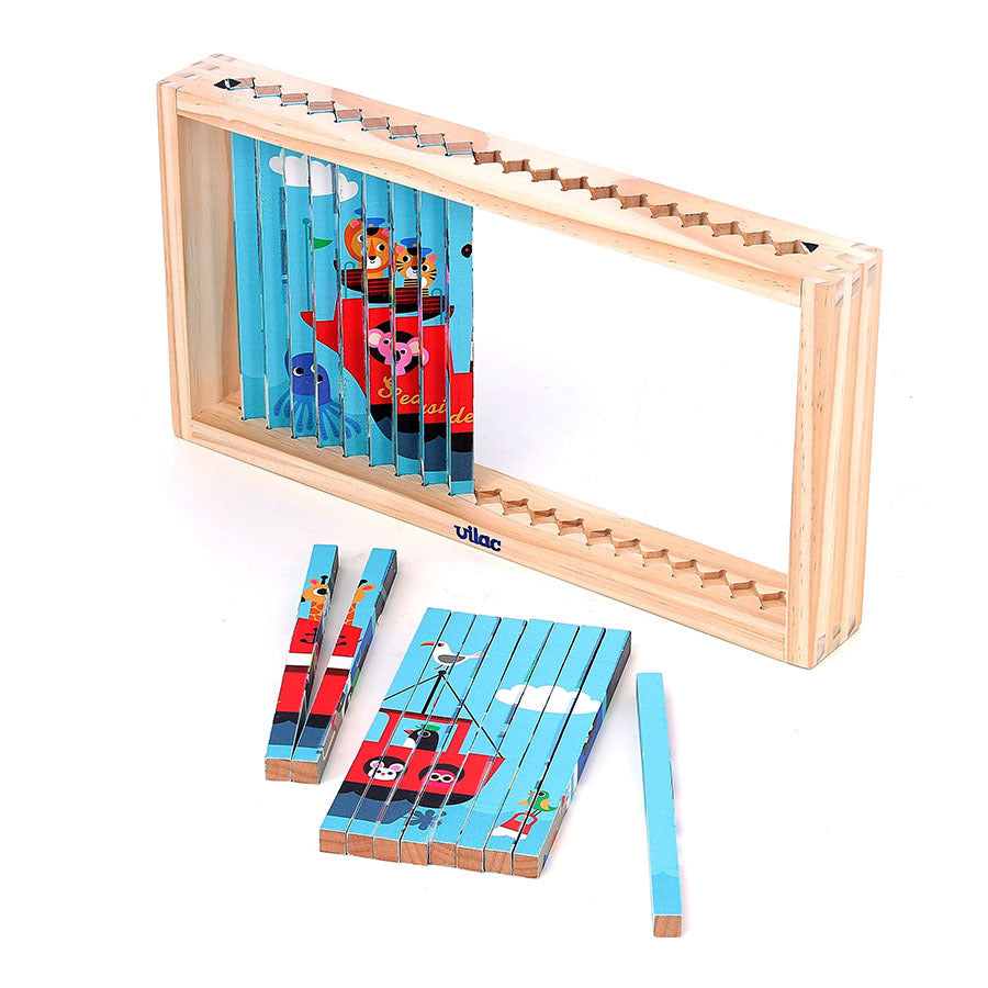 Puzzle 4 Dimensions en bois, Les transports - Ingela P.Arrhenius