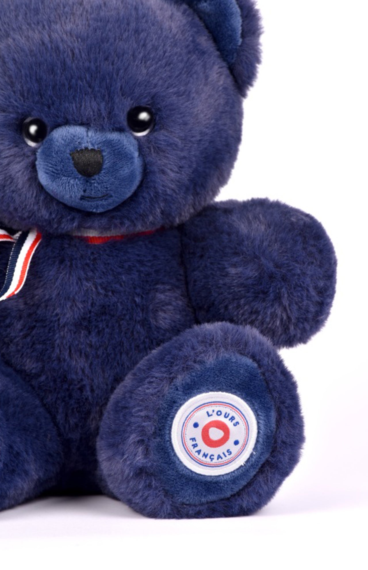 Ours en Peluche Articulé Français - 35 cm - Bleu Marine