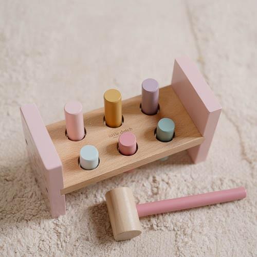 Banc à marteau en bois - Rose - Fairy Garden