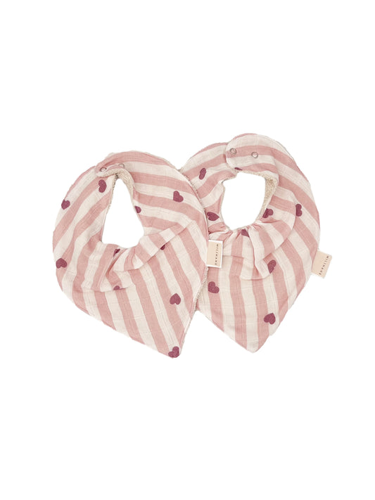 Lot de 2 bavoirs bandana Mael - Candy Cane