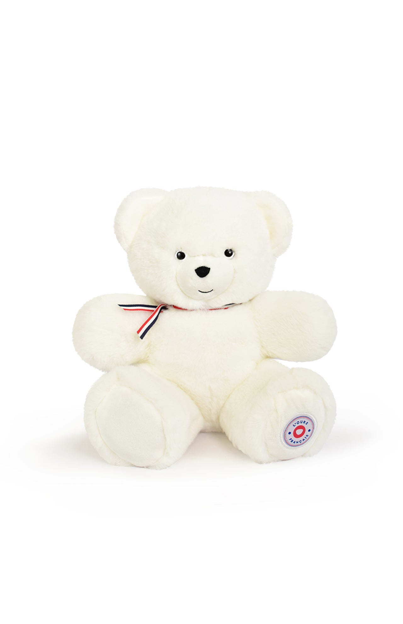 Ours en Peluche Articulé Français - 35 cm - Blanc