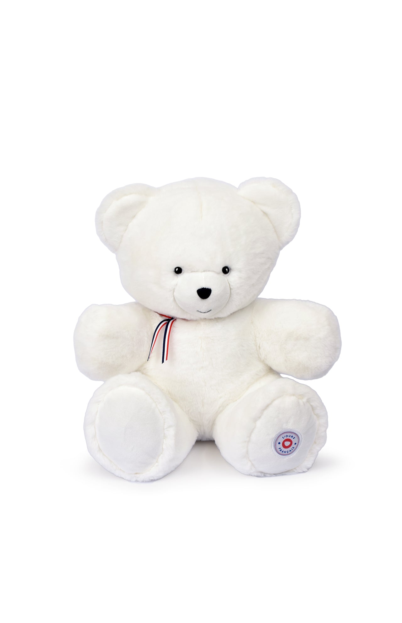 Ours en Peluche Articulé Français - 50 cm - Blanc