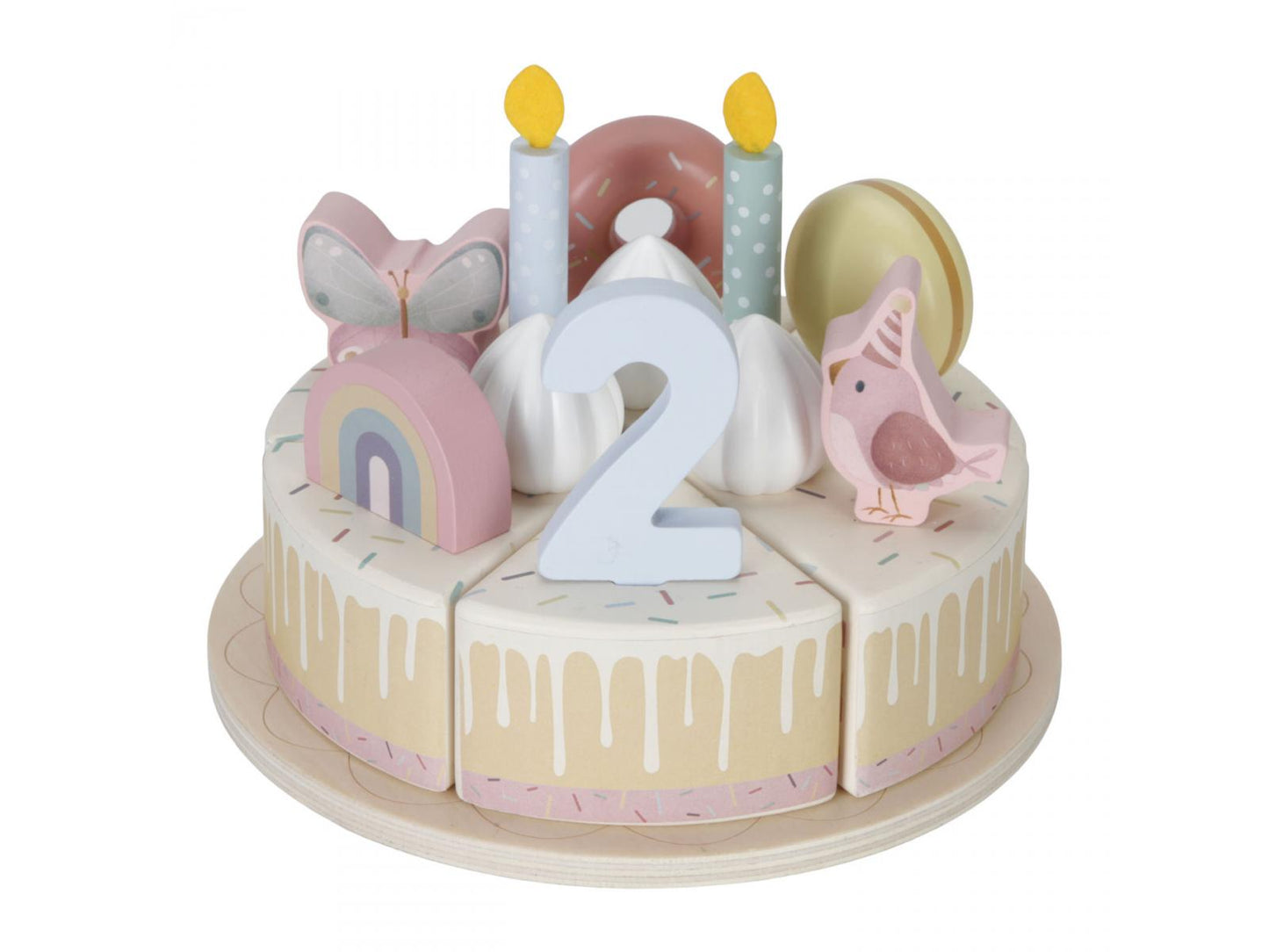 Gâteau d'anniversaire en bois - Rose - Essentials