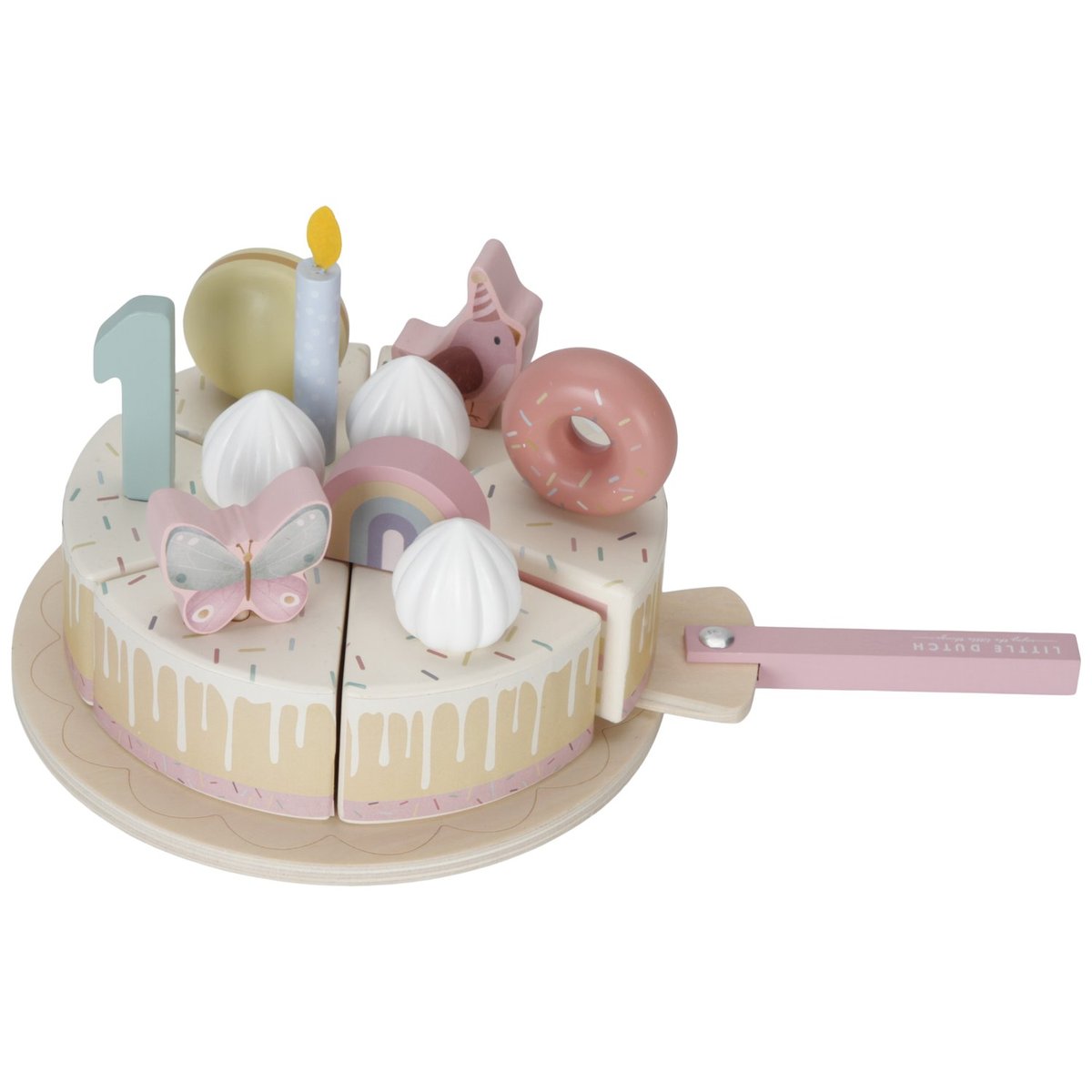 Gâteau d'anniversaire en bois - Rose - Essentials