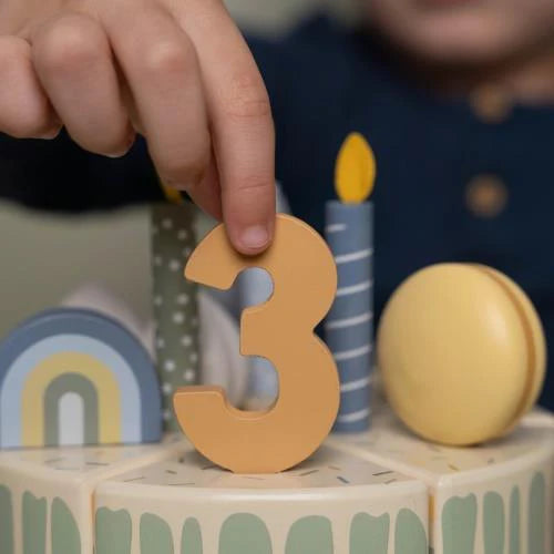 Gâteau d'anniversaire en bois - Bleu - Essentials