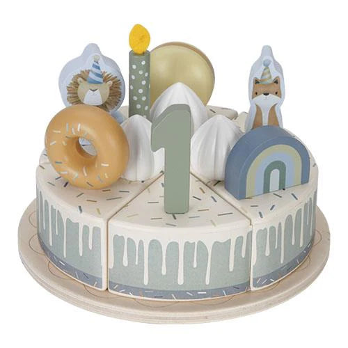 Gâteau d'anniversaire en bois - Bleu - Essentials