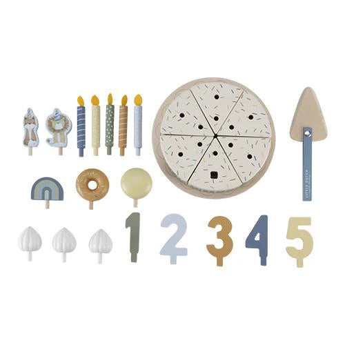 Gâteau d'anniversaire en bois - Bleu - Essentials
