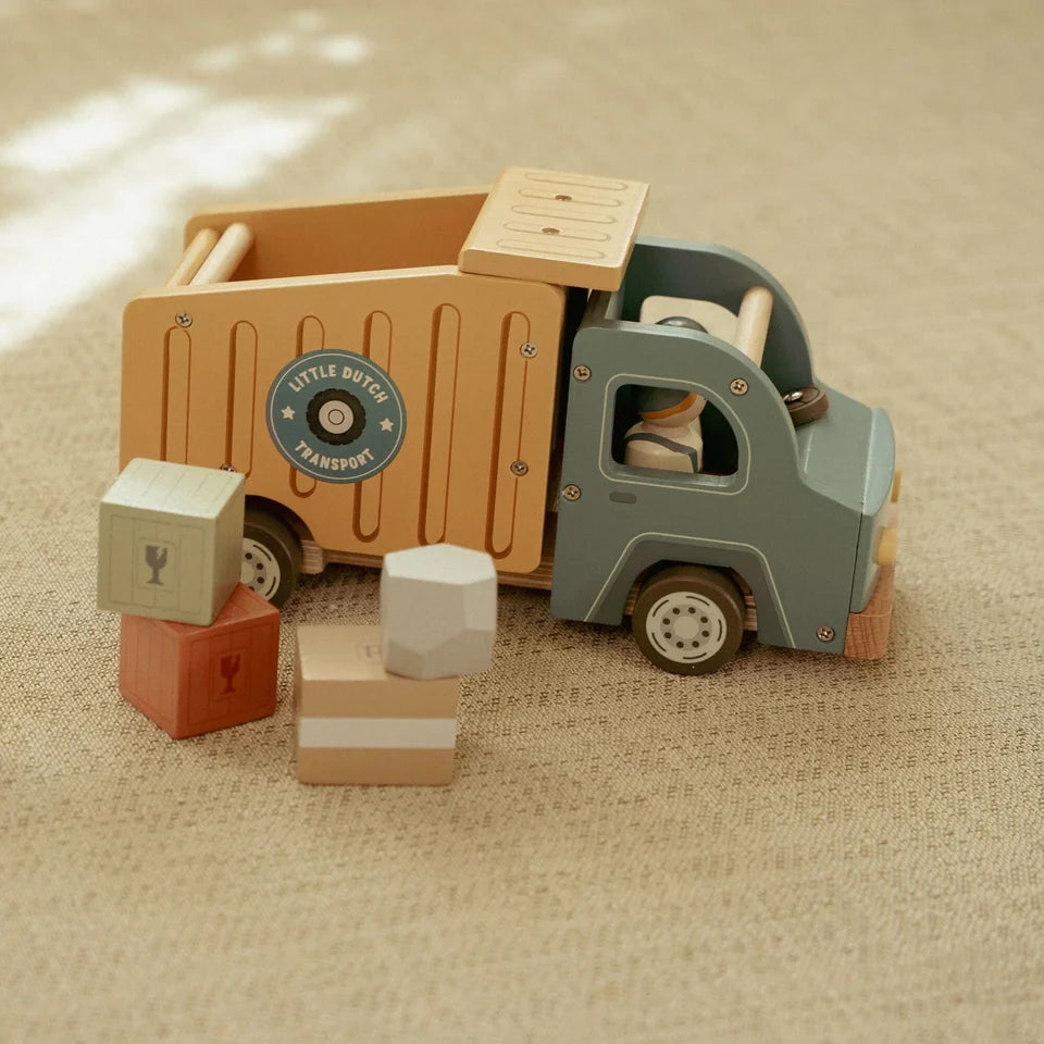 Camion basculant en bois – Multicolore – Essentials