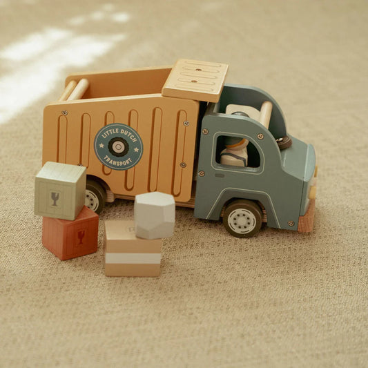 Camion basculant en bois – Multicolore – Essentials
