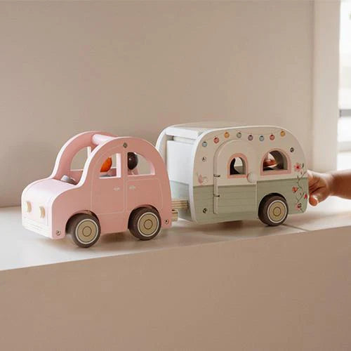 Voiture jouet avec caravane - Multicolore - Essentials