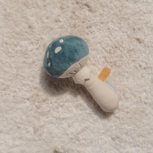 Hochet champignon - Bleu - Forest Friends