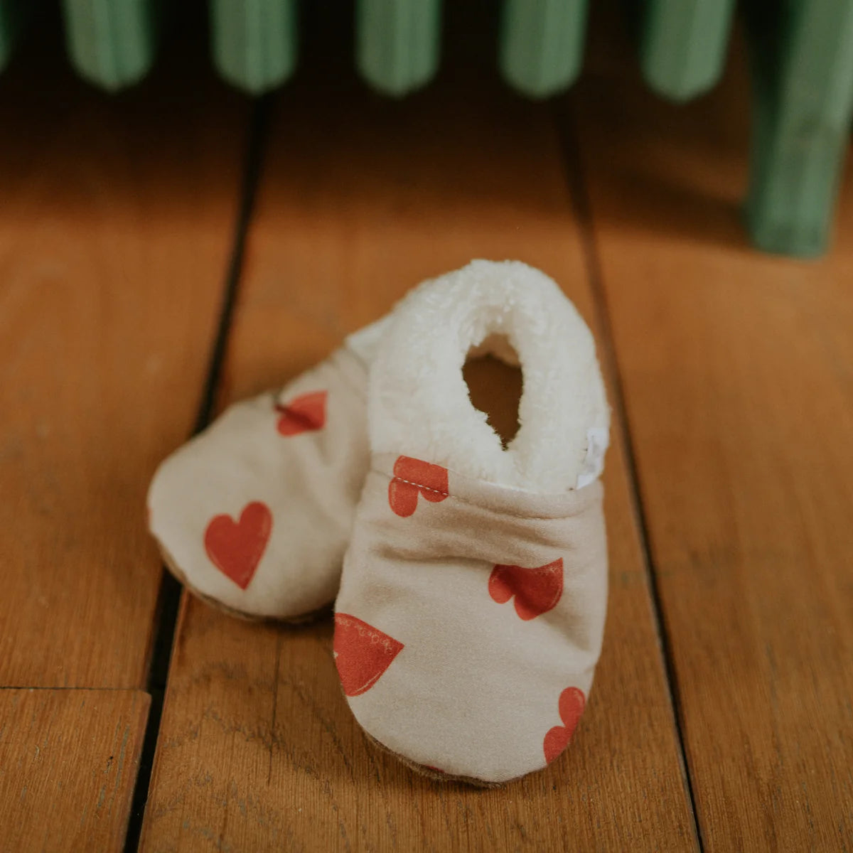 Chaussons - Coeur Rouge - Hiver
