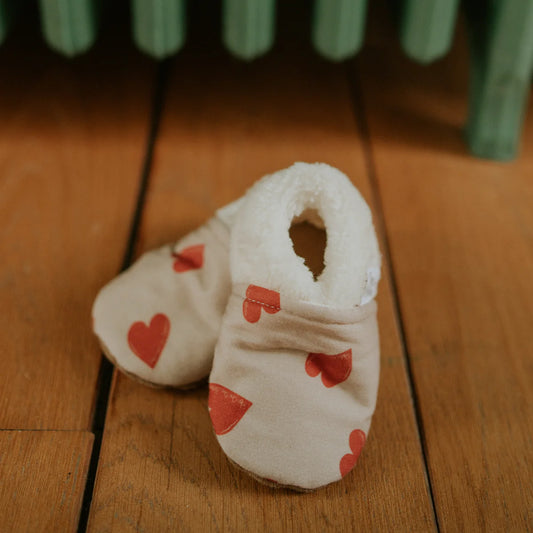 Chaussons - Coeur Rouge - Hiver