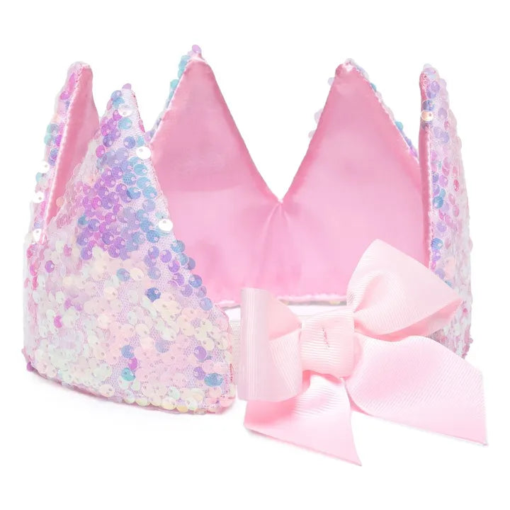 Couronne de princesse à sequins - Rose pâle