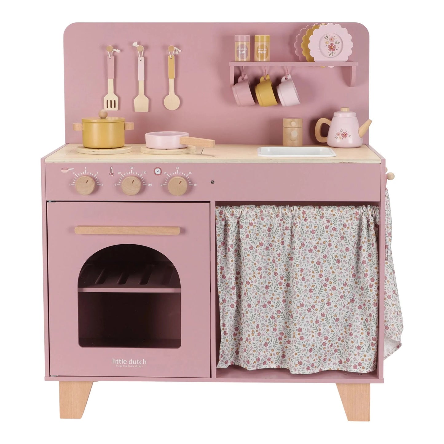 Cuisine en bois pour enfants - Rose - Essentials