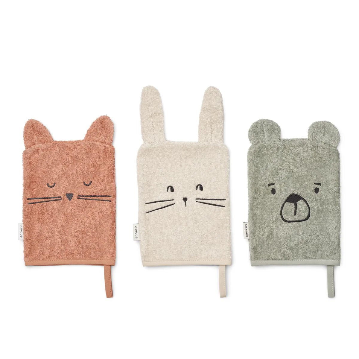 Lot de 3 gants de toilette Sylvester - Dove Blue Mix