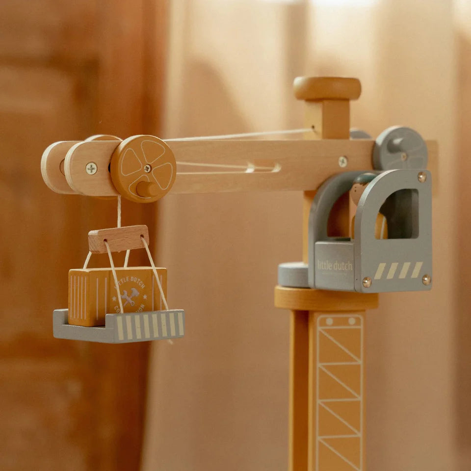 Grue en bois – Multicolore – Circuit de train