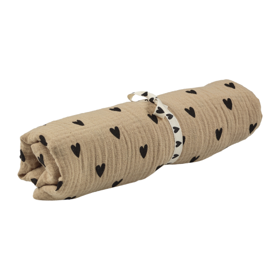 Lange gaze coeurs - Beige