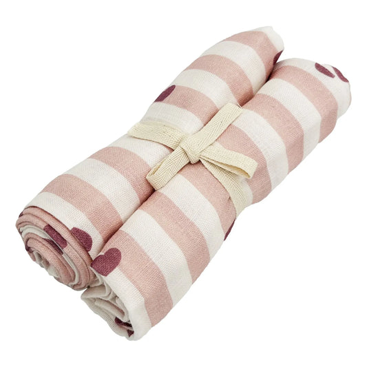 Lot de 2 langes Gaspard - Candy Cane