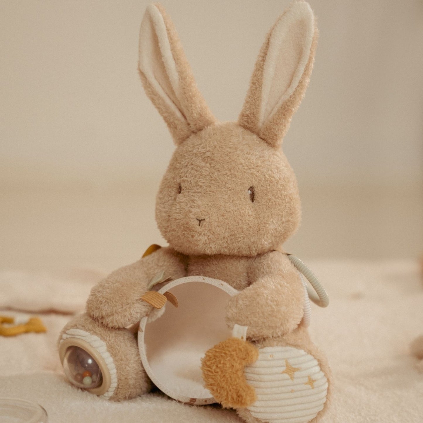 Peluche d'activité Lapin- Blanc - Newborn