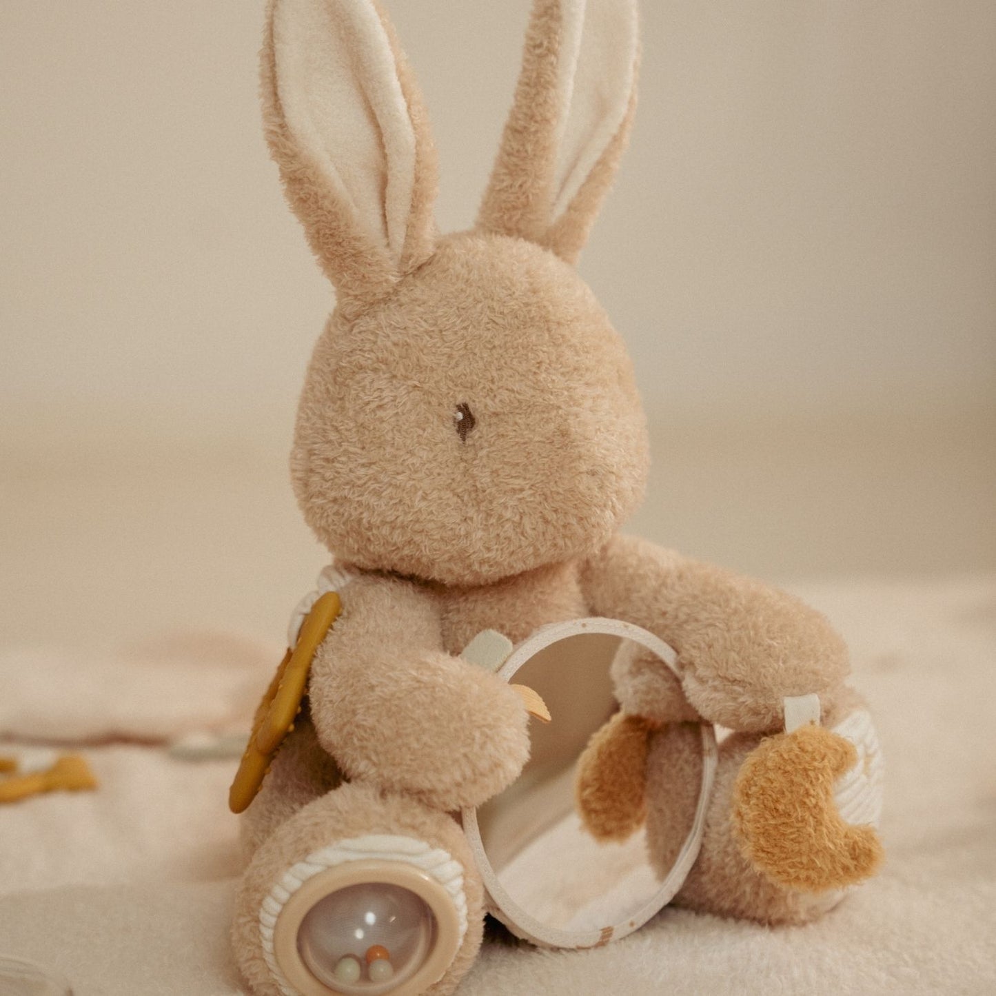 Peluche d'activité Lapin- Blanc - Newborn