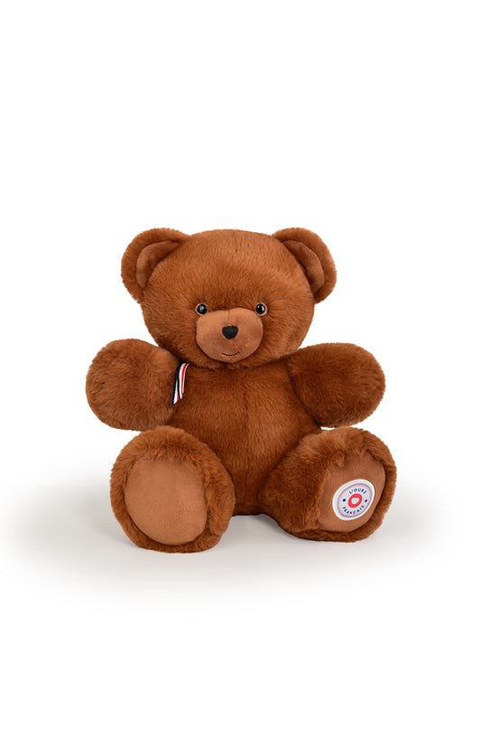 Ours en Peluche Articulé Français - 35 cm - Marron