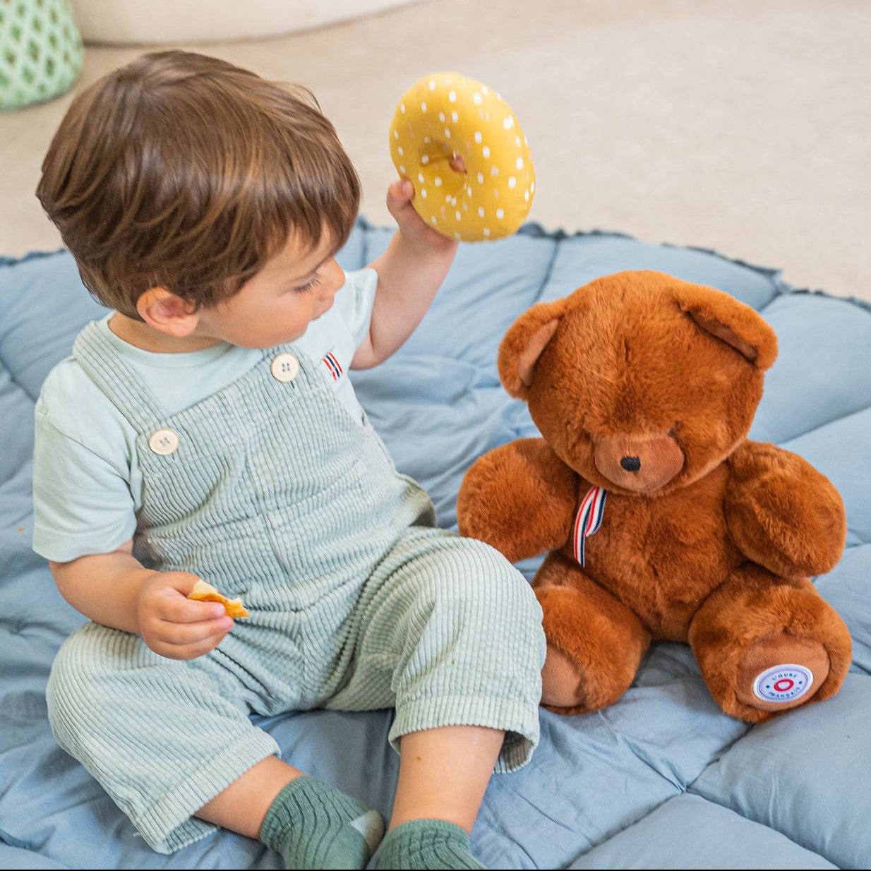 Ours en Peluche Articulé Français - 35 cm - Marron