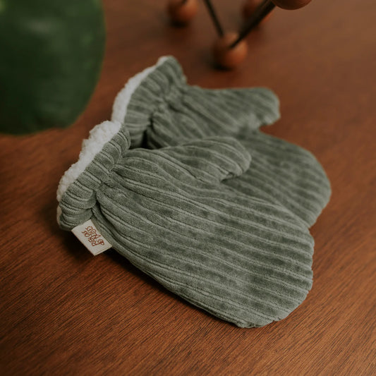 Moufles velours - Kaki