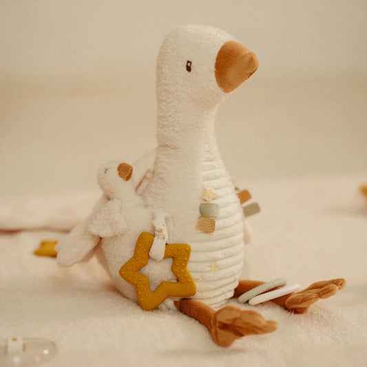 Peluche d'activité Oie - Blanc - Petite Oie
