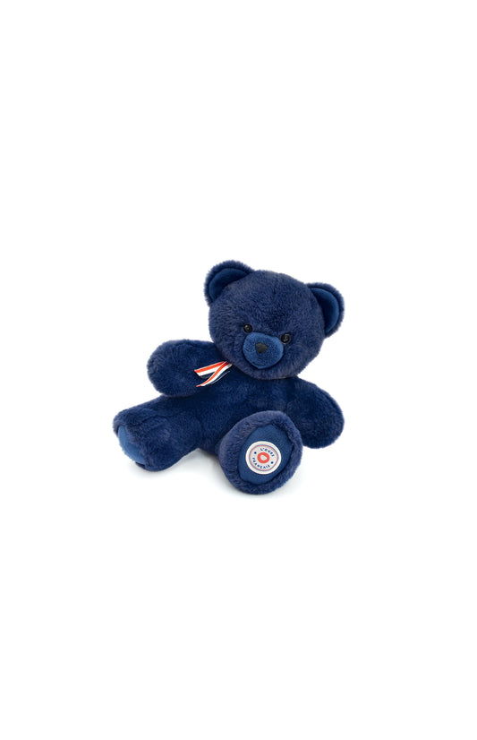 Ours en Peluche Articulé Français - 25 cm - Bleu marine