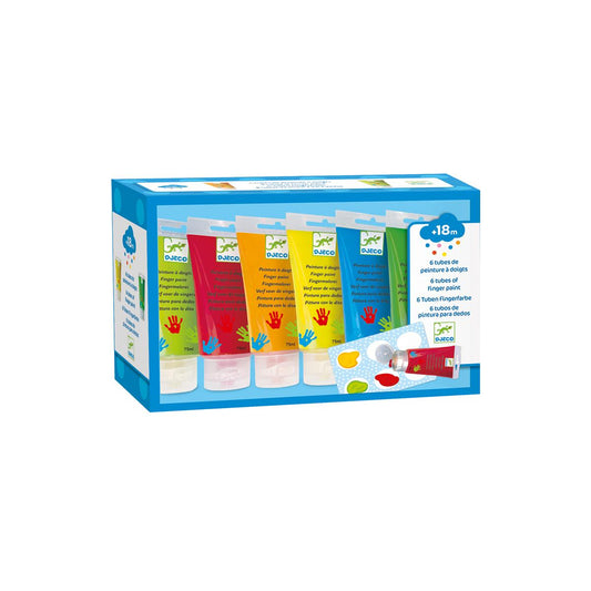 6 Tubes de peinture à doigts
