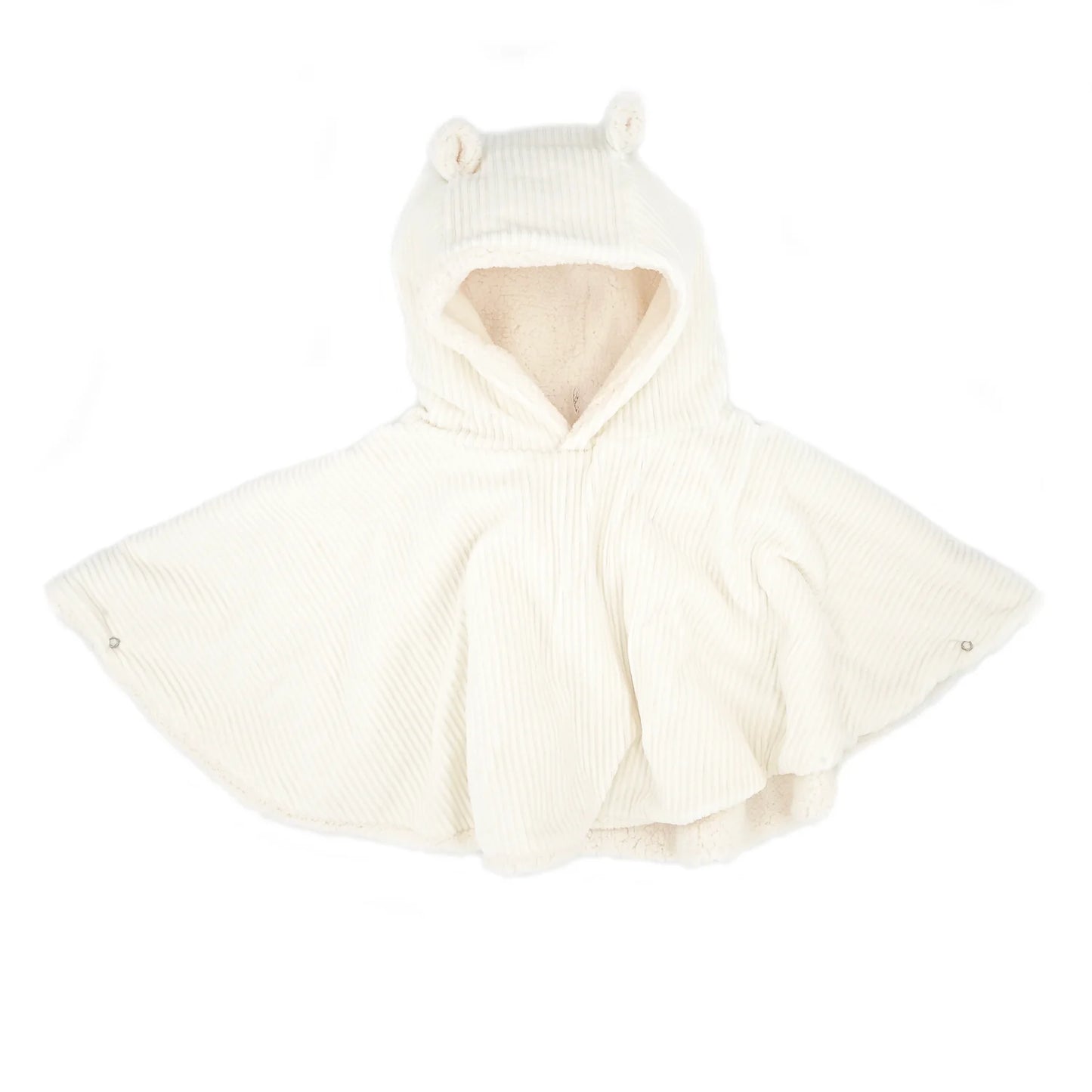 Poncho bébé velours - Écru