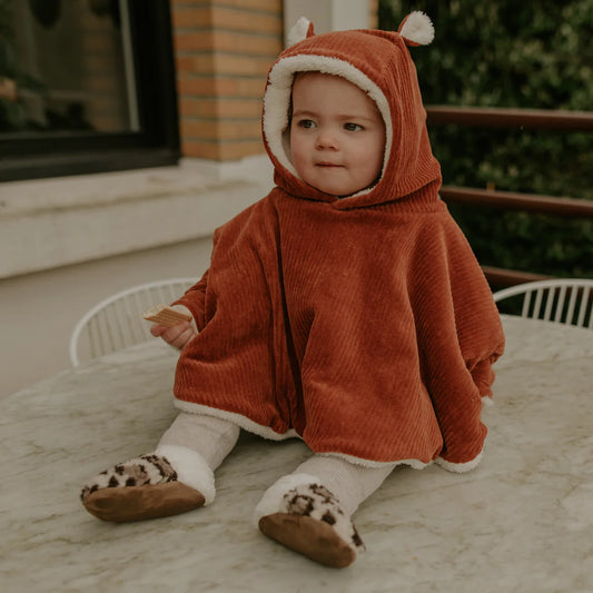 Cape bébé velours - Paprika