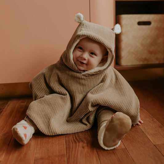 Cape bébé velours - Taupe