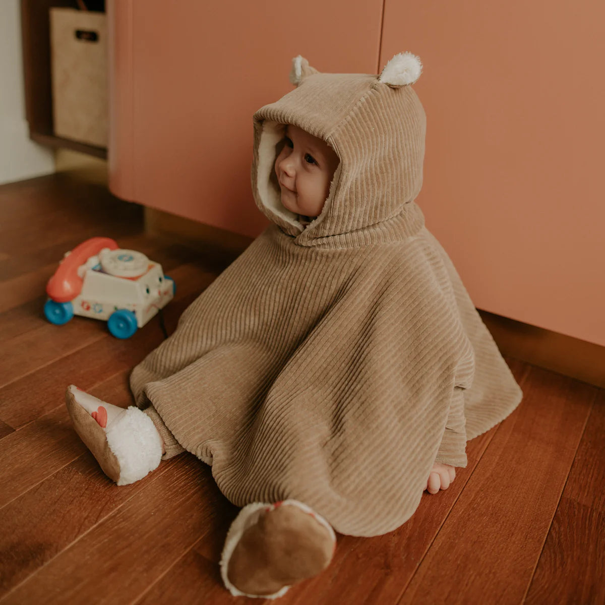 Cape bébé velours - Taupe