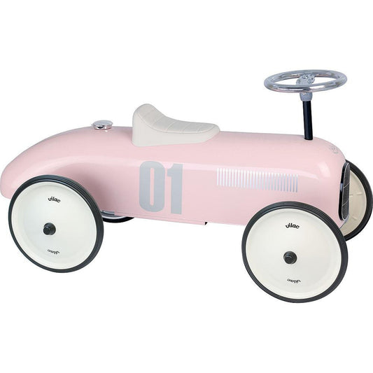 Porteur voiture en métal - Rose tendre