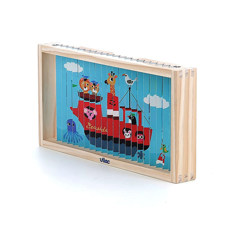 Puzzle 4 Dimensions en bois, Les transports - Ingela P.Arrhenius