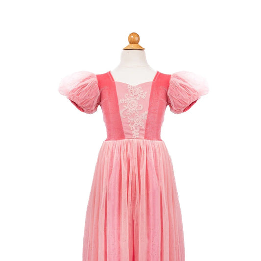 Robe princesse rose velours - Rosé Sorbet - 5/6 ans