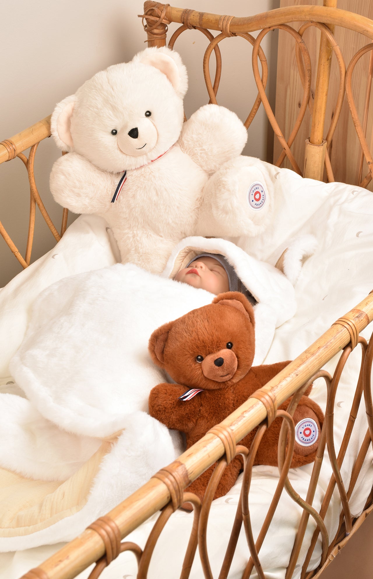 Ours en Peluche Articulé Français - 25 cm - Marron