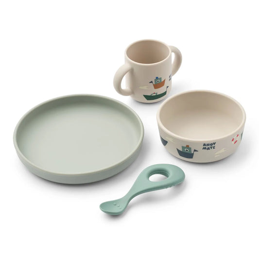 Set de Vaisselle en Silicone Vivi - Sailing / Sandy