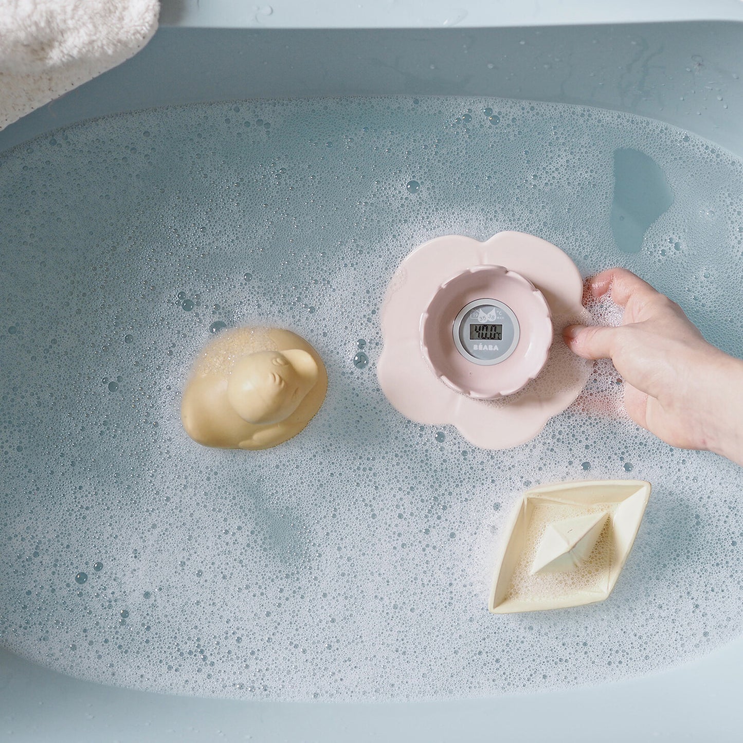 Thermomètre de bain Lotus - Rose