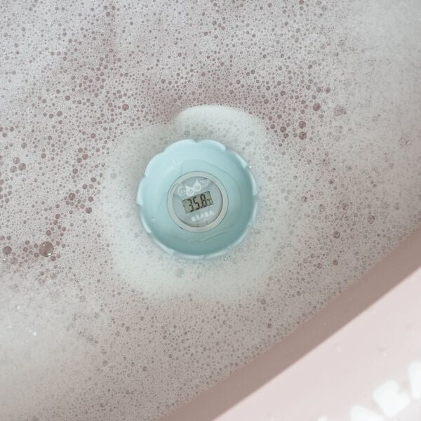 Thermomètre de bain Lotus - Bleu vert
