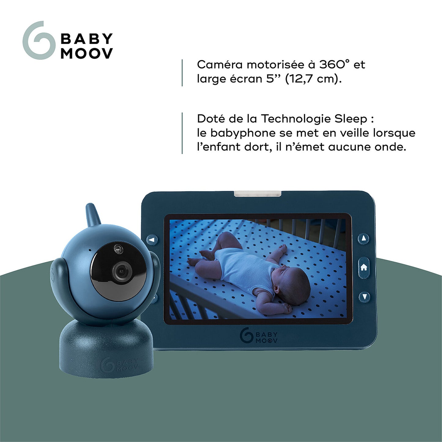 Babyphone Caméra rotatif YOO-Master(+) 5" HD